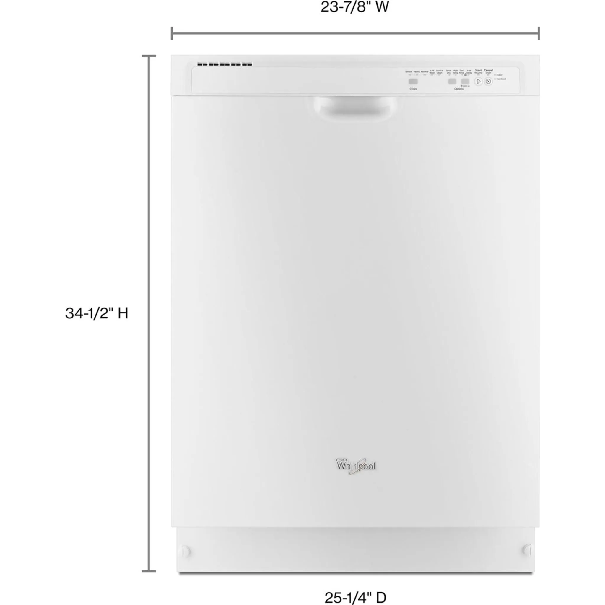 Whirlpool Dishwasher with Sensor Cycle (WDF540PADW)