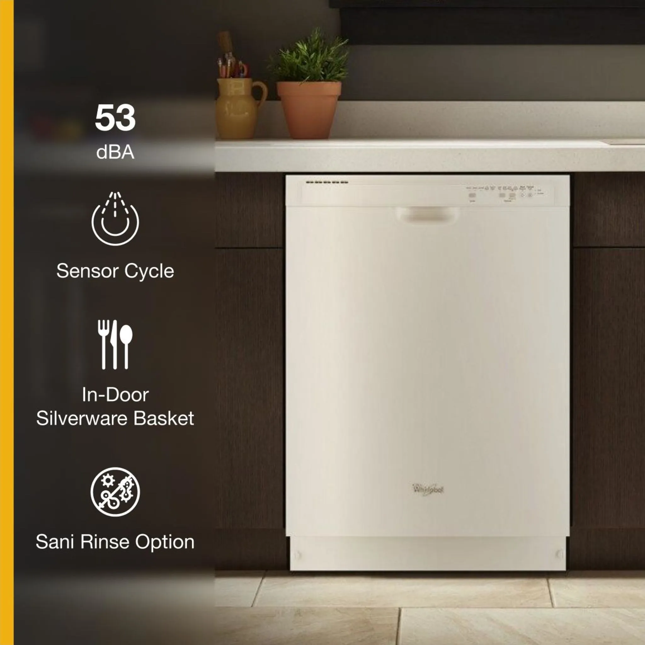 Whirlpool Dishwasher with Sensor Cycle (WDF540PADW)