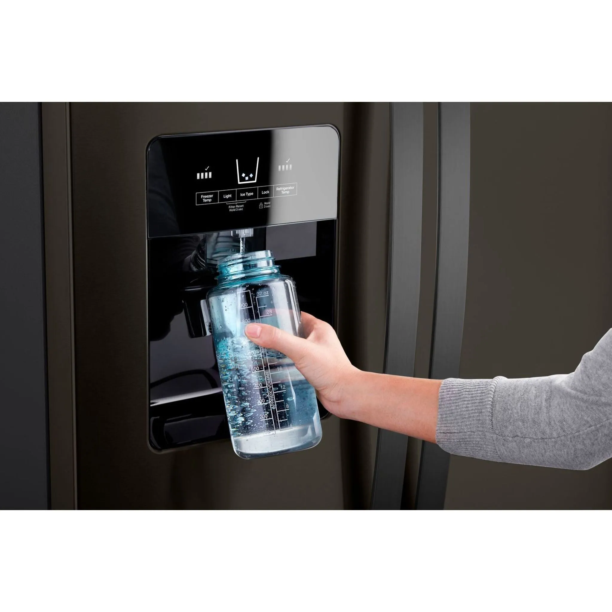 Whirlpool Side x Side Fridge (WRS555SIHV) - Black Stainless