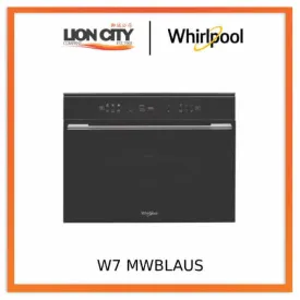 Whirlpool W7 MWBLAUS 6th Sense, Crisp Built-in Microwave Oven (40l)