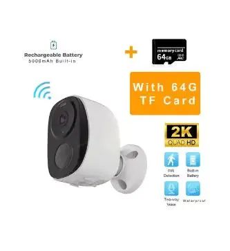 Wireless Outdoor Security Camera (2K MP3)