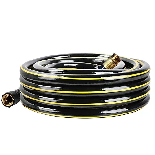 Worth® Heavy Duty Garden Water Hose 5/8" X 25 ft Durable PVC leader no kink hose female to female