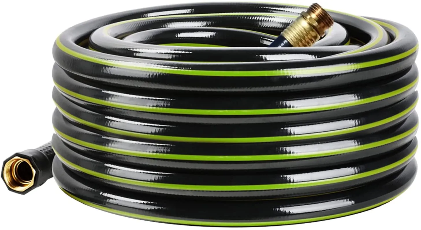 Worth® Heavy Duty Garden Water Hose 5/8" X 25 ft Durable PVC leader no kink hose female to female