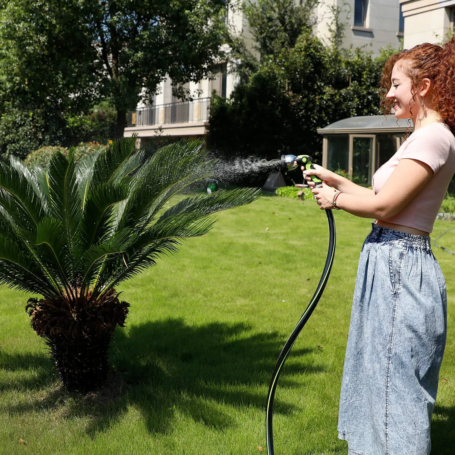 Worth® Heavy Duty Garden Water Hose 5/8" X 25 ft Durable PVC leader no kink hose female to female
