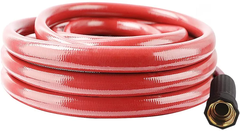 Worth® Heavy Duty Garden Water Hose 5/8" X 25 ft Durable PVC leader no kink hose female to female