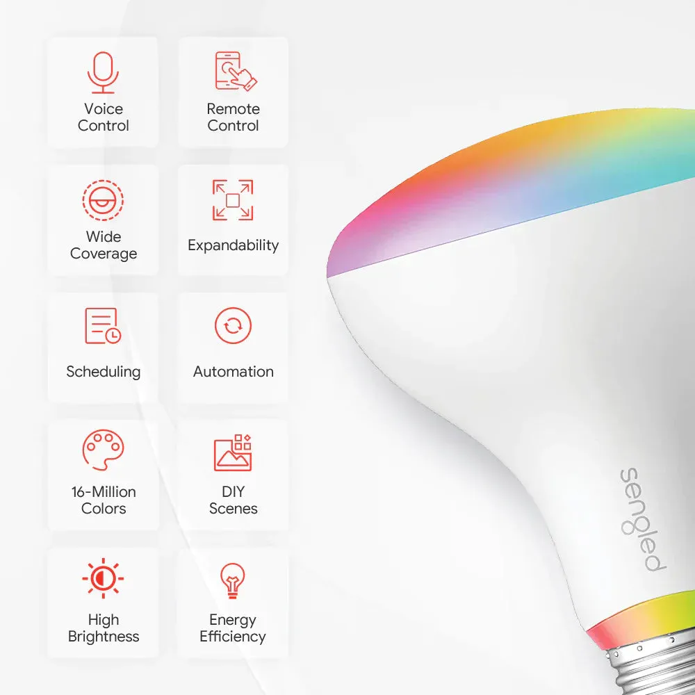 Zigbee Color BR30/E26 4 Packs - Hub Required