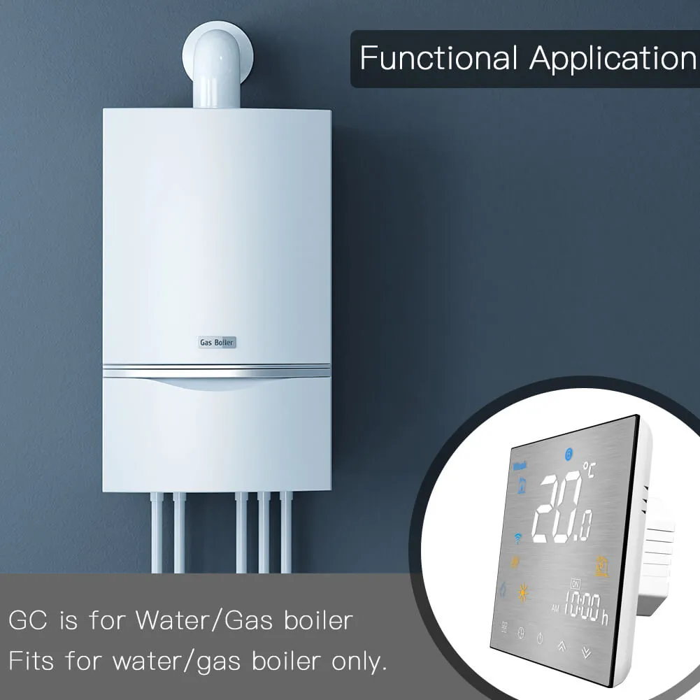 ZigBee Smart Thermostat for Water/Electric floor Heating Water/Gas Boiler Brushed panel